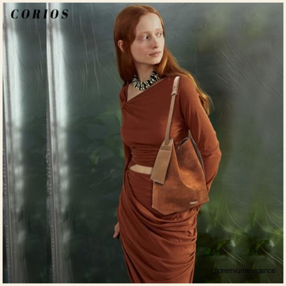 Large Capacity Suede Hobo Bag Adjustable Strap Top Handle Shoulder Crossbody - Picture 2 of 7